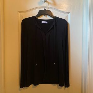 Calvin Klein, Long sleeve black shirt, Size Small